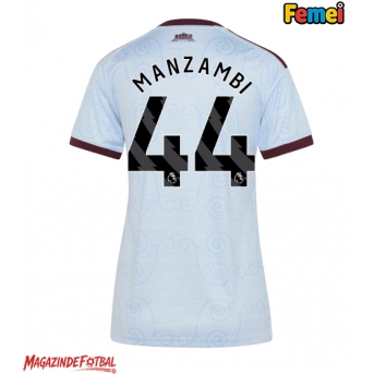 Aston Villa Johan Manzambi #44 Tricou Fotbal Replică 2026-27 Femei Treilea